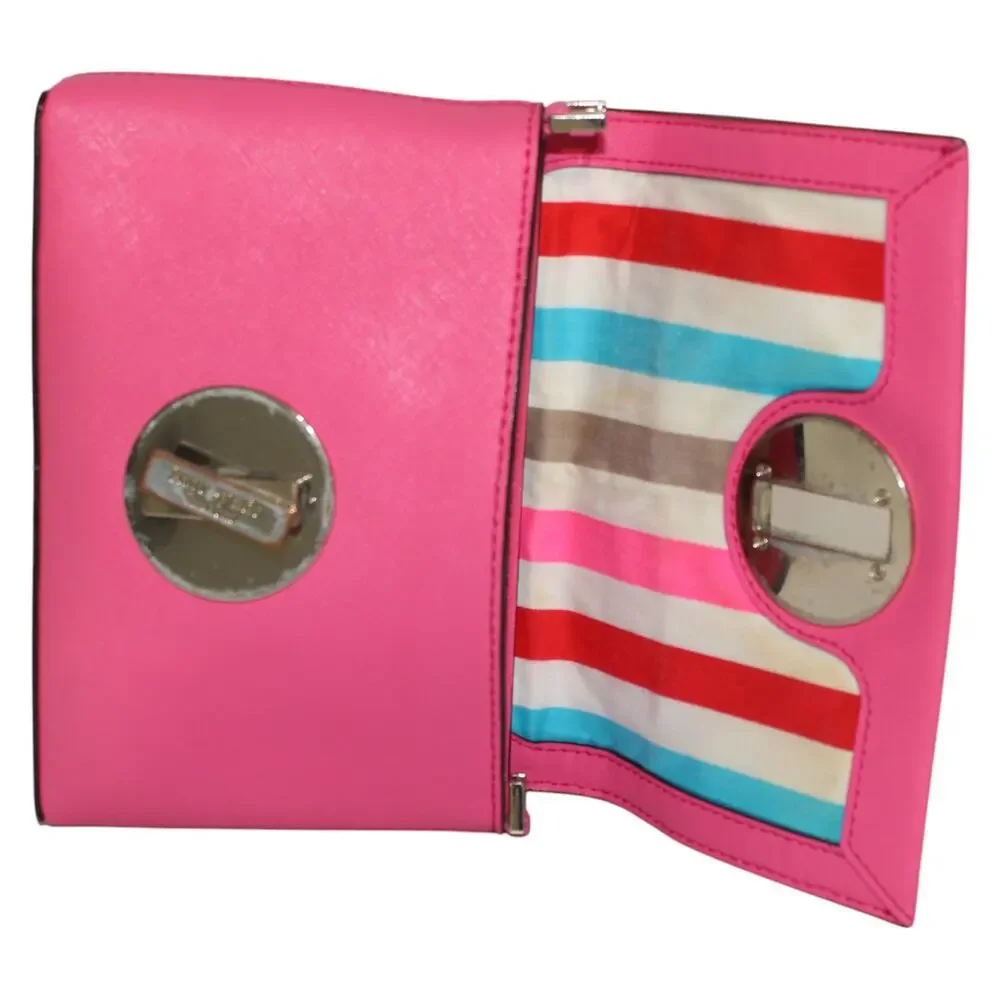 Kate Spade Pink Leather Gold Turn Lock Mini Bag